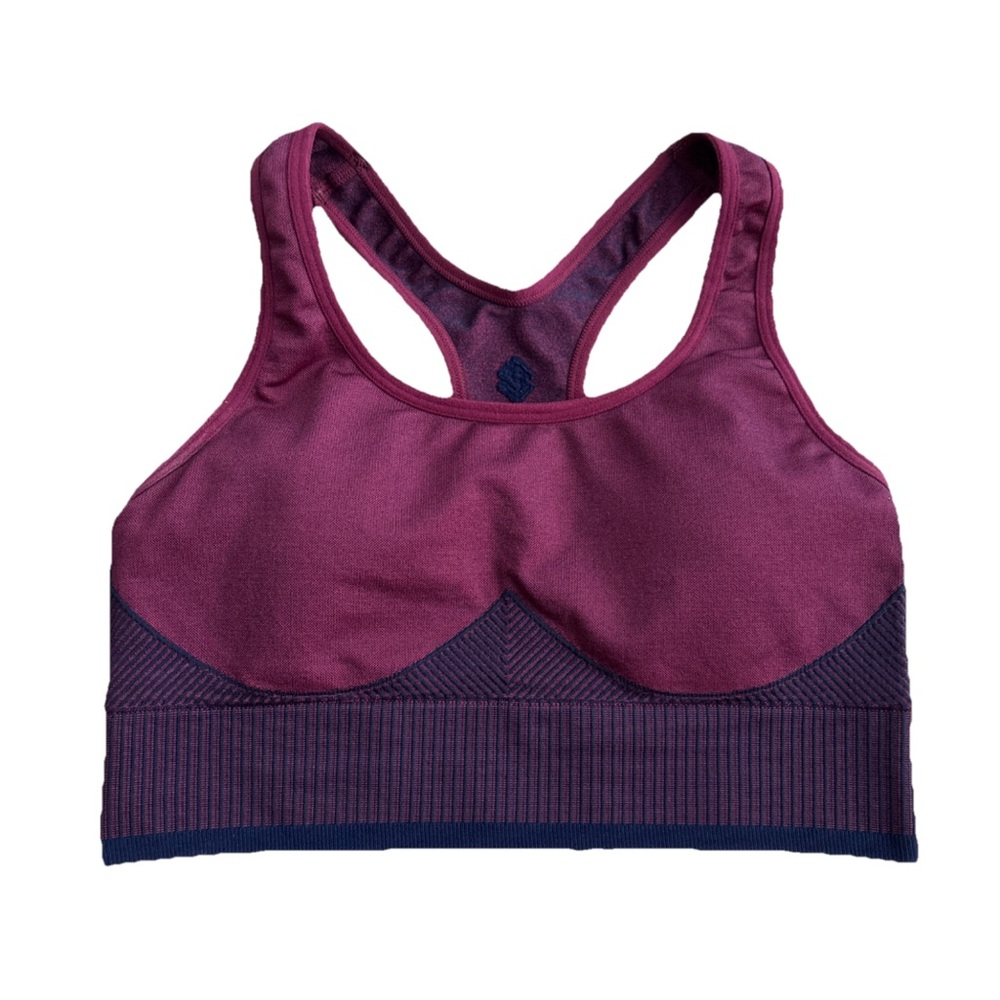 THIRDLOVE ~ WOMENS SMALL ~ BURGUNDY NAY BLUE SEAMLESS SPORTS BRA